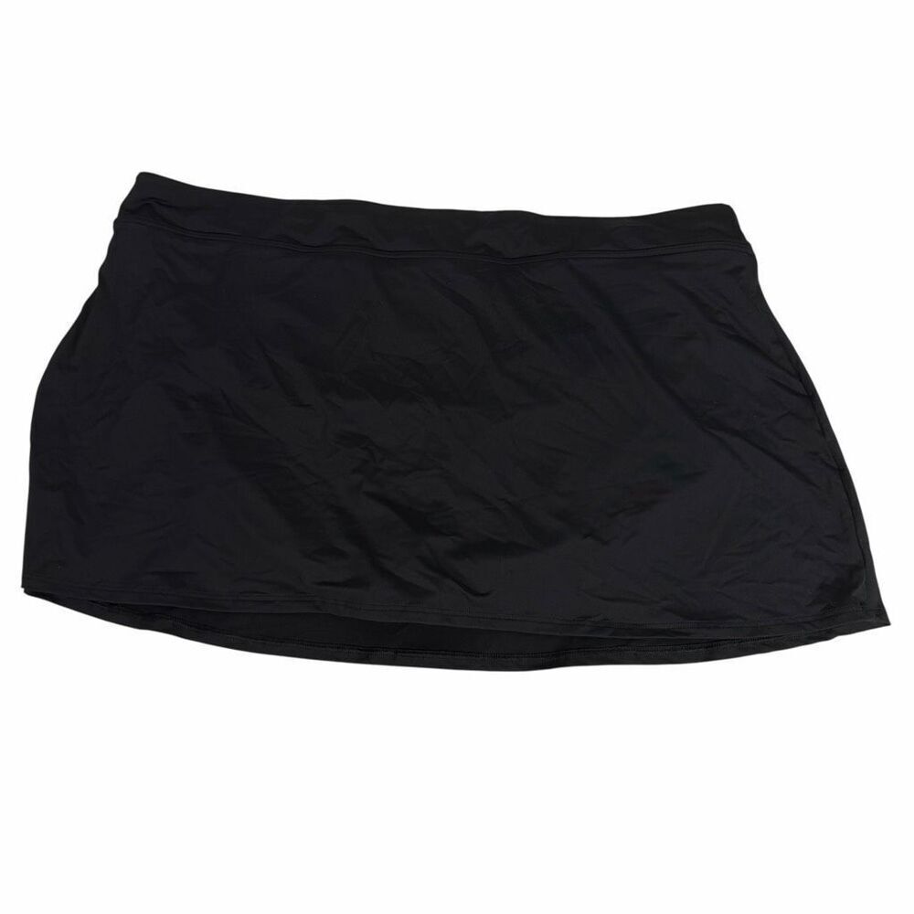 Lands End Womens Black 24W Swim Skirt